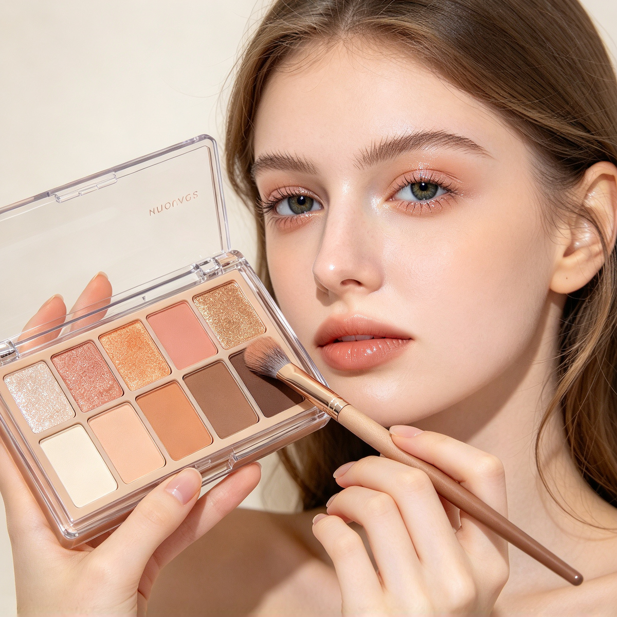 🎨 Beauty Essential | Silky Ten-Color Palette | Everyday Makeup Gift | Versatile Luminous Eyes