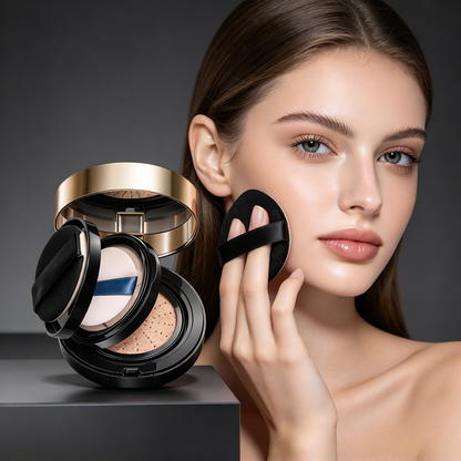 🌟 Beauty Essential | Dual-Layer Cushion Compact | Everyday Makeup Gift | Seamless Soft Finish